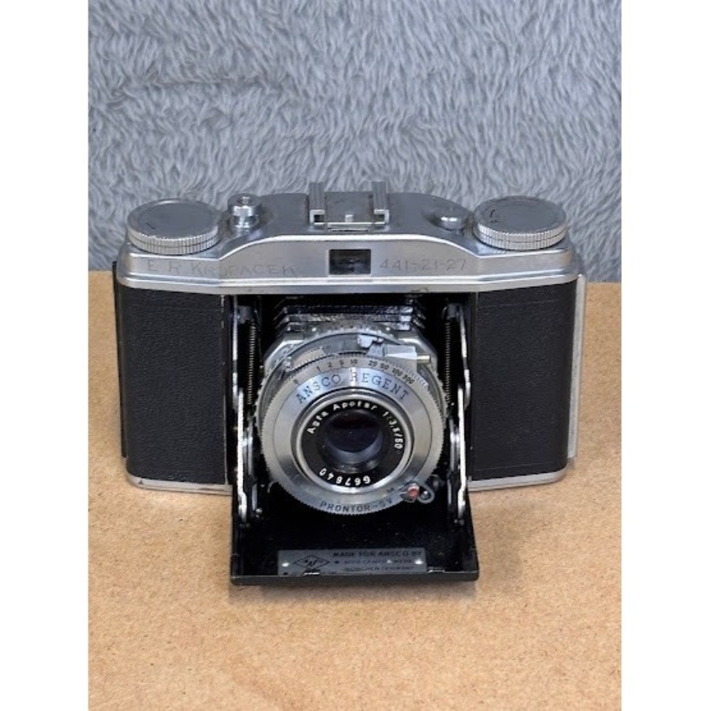 Ansco Regent 35mm Folding Camera Agfa Apotar 50mm f3.5 Lens Prontor-SV Germany